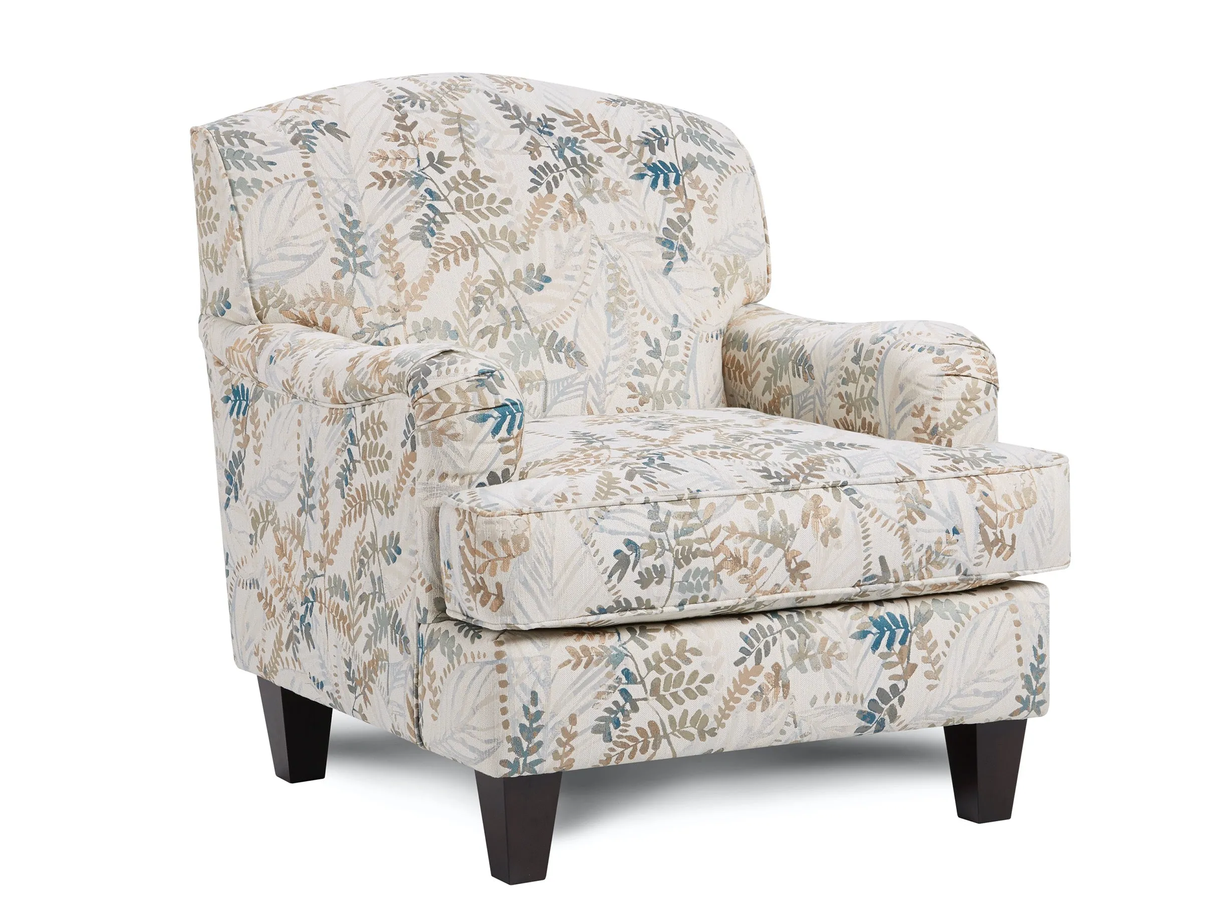 01-02 Bono Cobalt Accent Chair - Stylish Transitional Design with Reversible Cushions & Supportive Frame