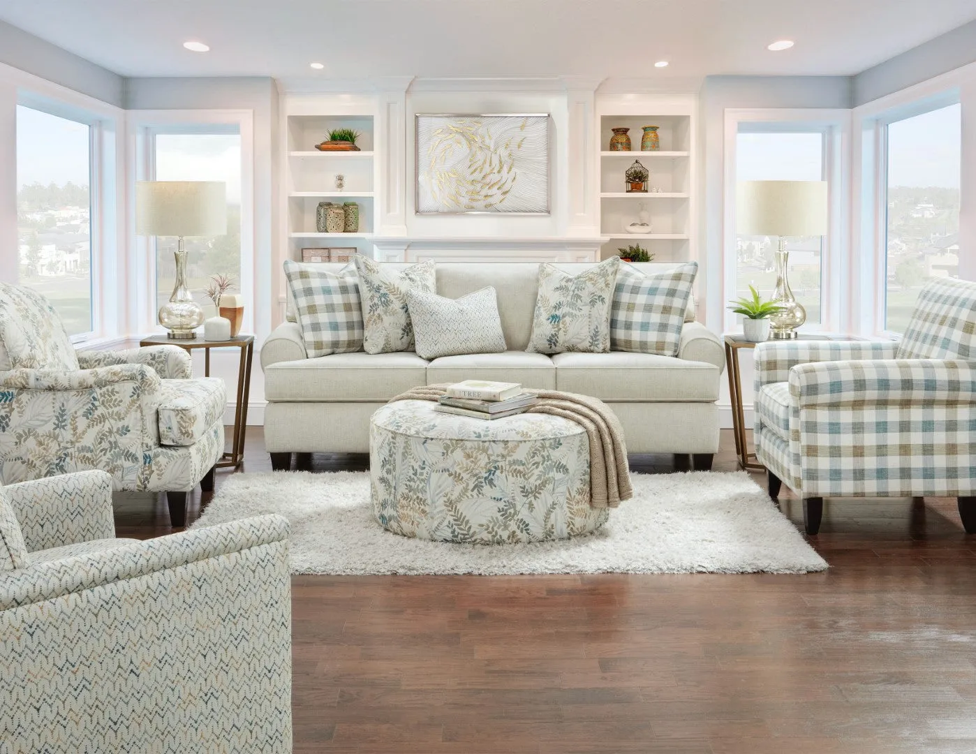 01-02 Bono Cobalt Accent Chair - Stylish Transitional Design with Reversible Cushions & Supportive Frame