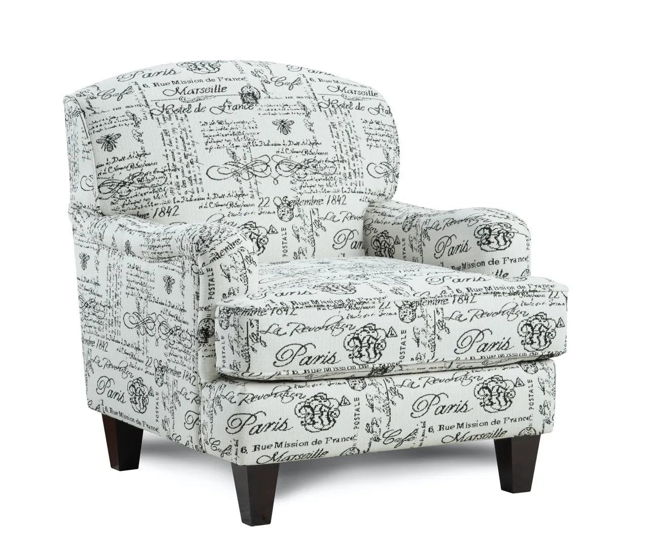 01-02 Bono Cobalt Accent Chair - Stylish Transitional Design with Reversible Cushions & Supportive Frame