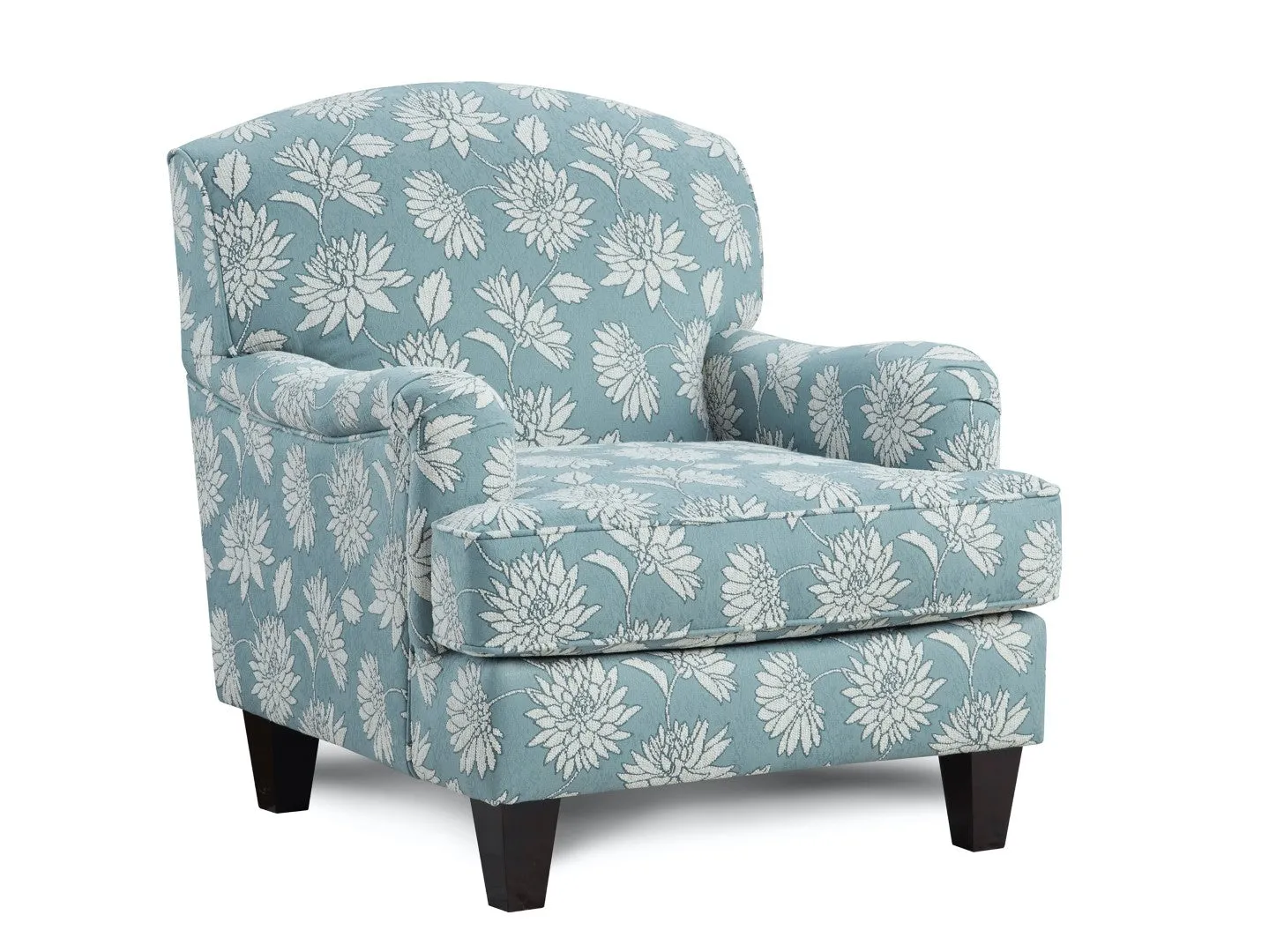 01-02 Bono Cobalt Accent Chair - Stylish Transitional Design with Reversible Cushions & Supportive Frame