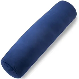1 MIDDLE ONE Bolster Pillow for Bed, Long Round Body Pillow for Adults with Removable Velvet Cover, Decorative Tube Roll Cylinder Pillow, 47 x 7.87 Inch, Purple