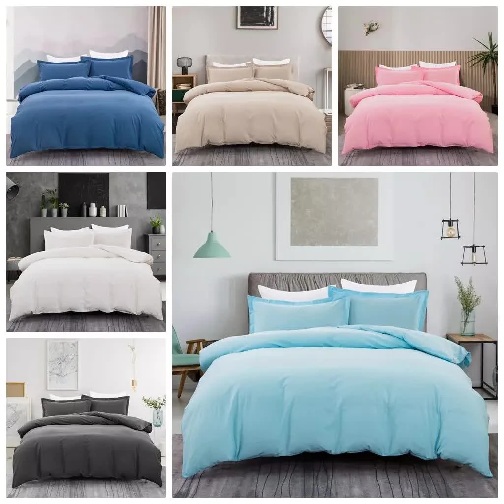 100% Cotton Premium Doona Duvet Quilt Cover Set with Soft Pillowcases | Blue | Super King