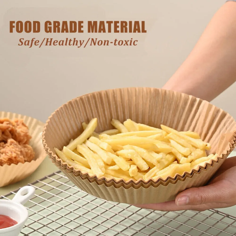 100PCS Air Fryer Disposable Paper Liner Set | Non-Stick Parchment Baking Paper