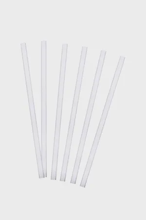 10" Reusable Flexible Straws (Set of 6)