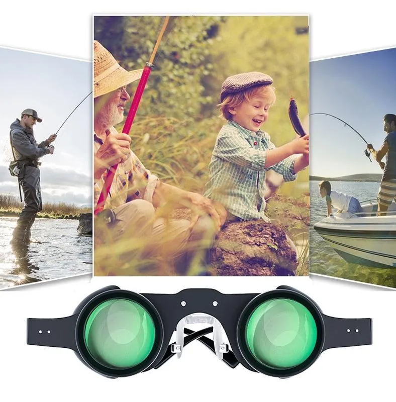 10x Hd Adjustable Focus Fishing Binoculars with Polarized Yellow Lens