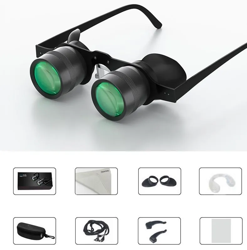 10x Hd Adjustable Focus Fishing Binoculars with Red Polarized Lens