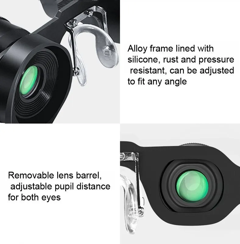 10x Hd Adjustable Focus Fishing Binoculars with Red Polarized Lens