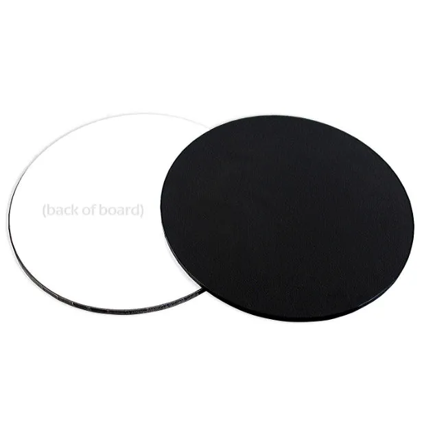 12in Round Masonite Cake Board - Black