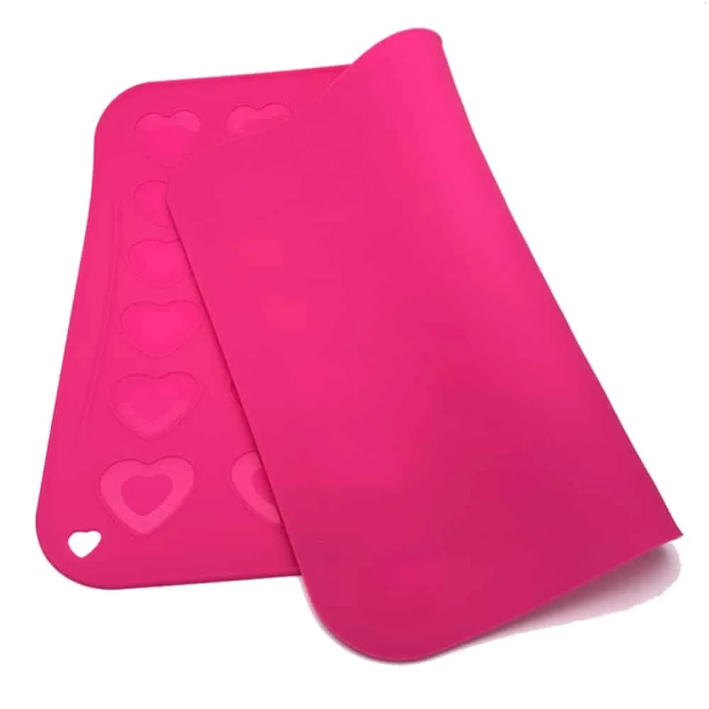 42 Hearts Shaped Pink Food Grade Silicone Macaron Mold