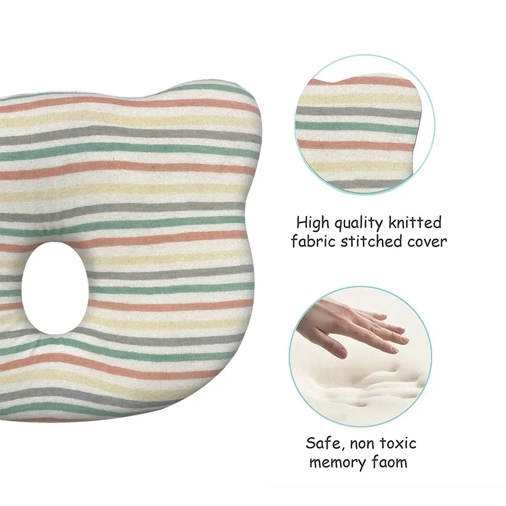 Abracadabra Memory Foam Baby Head Shaping Pillow - Multi Stripe
