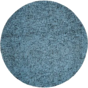 Abstract Blue/Multi Round Rug