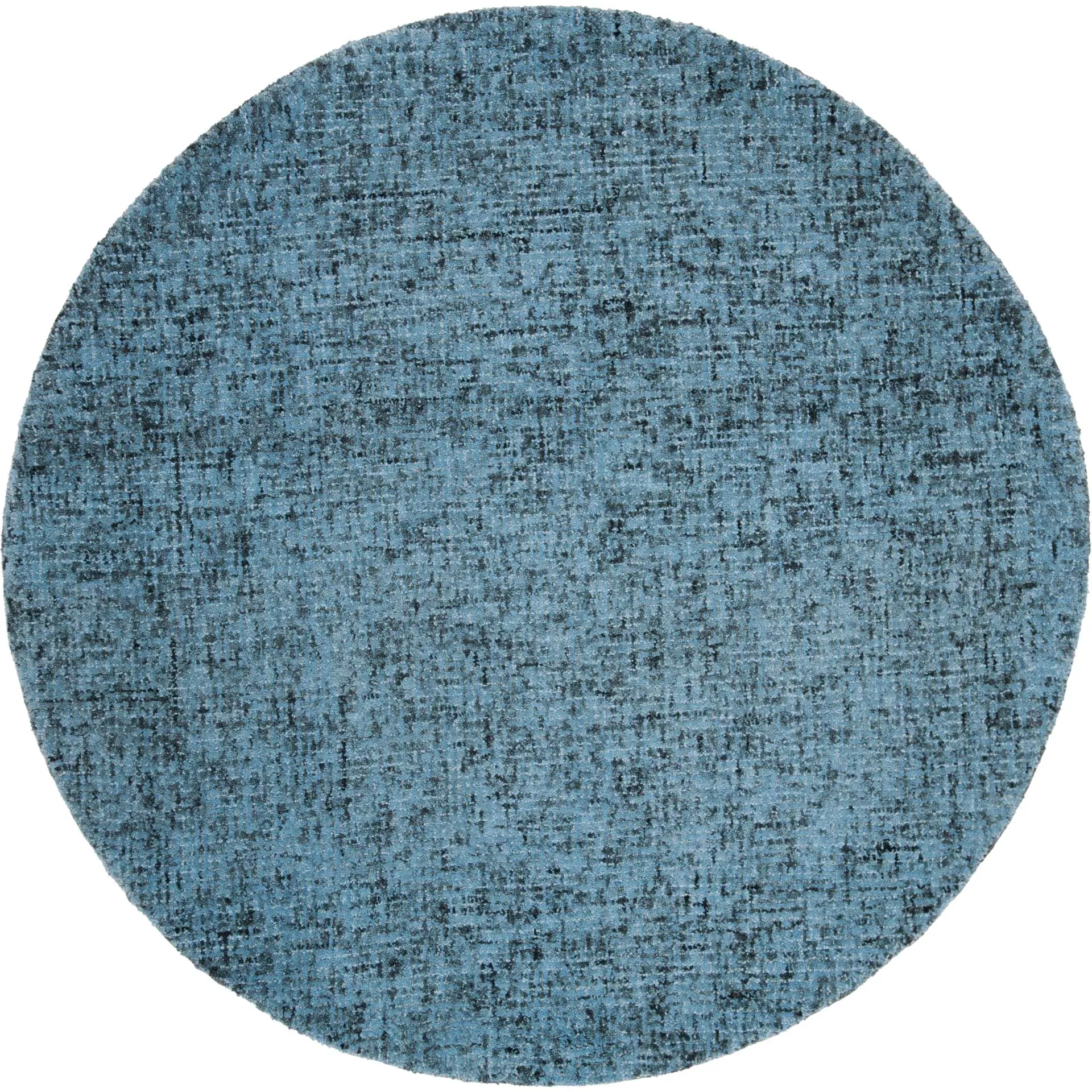 Abstract Blue/Multi Round Rug