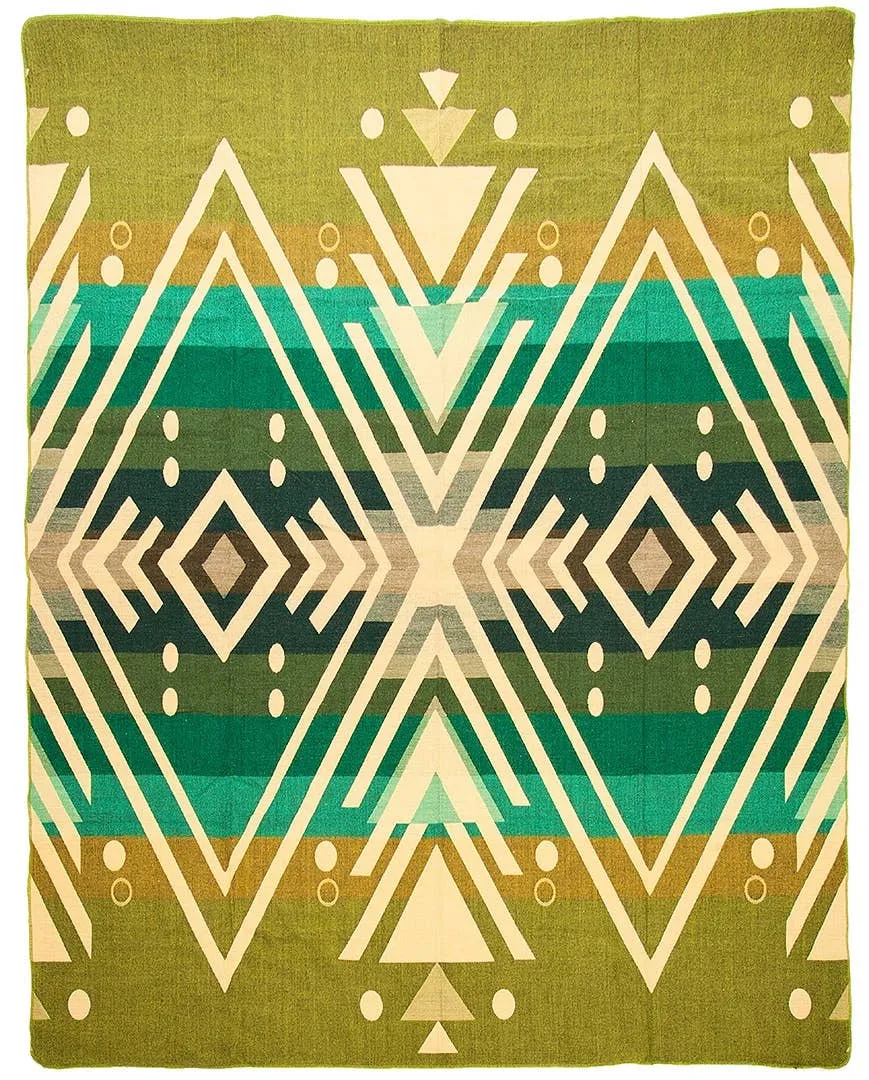 Alpaca Native Blanket - Imbabura Green - 190cm x 225cm