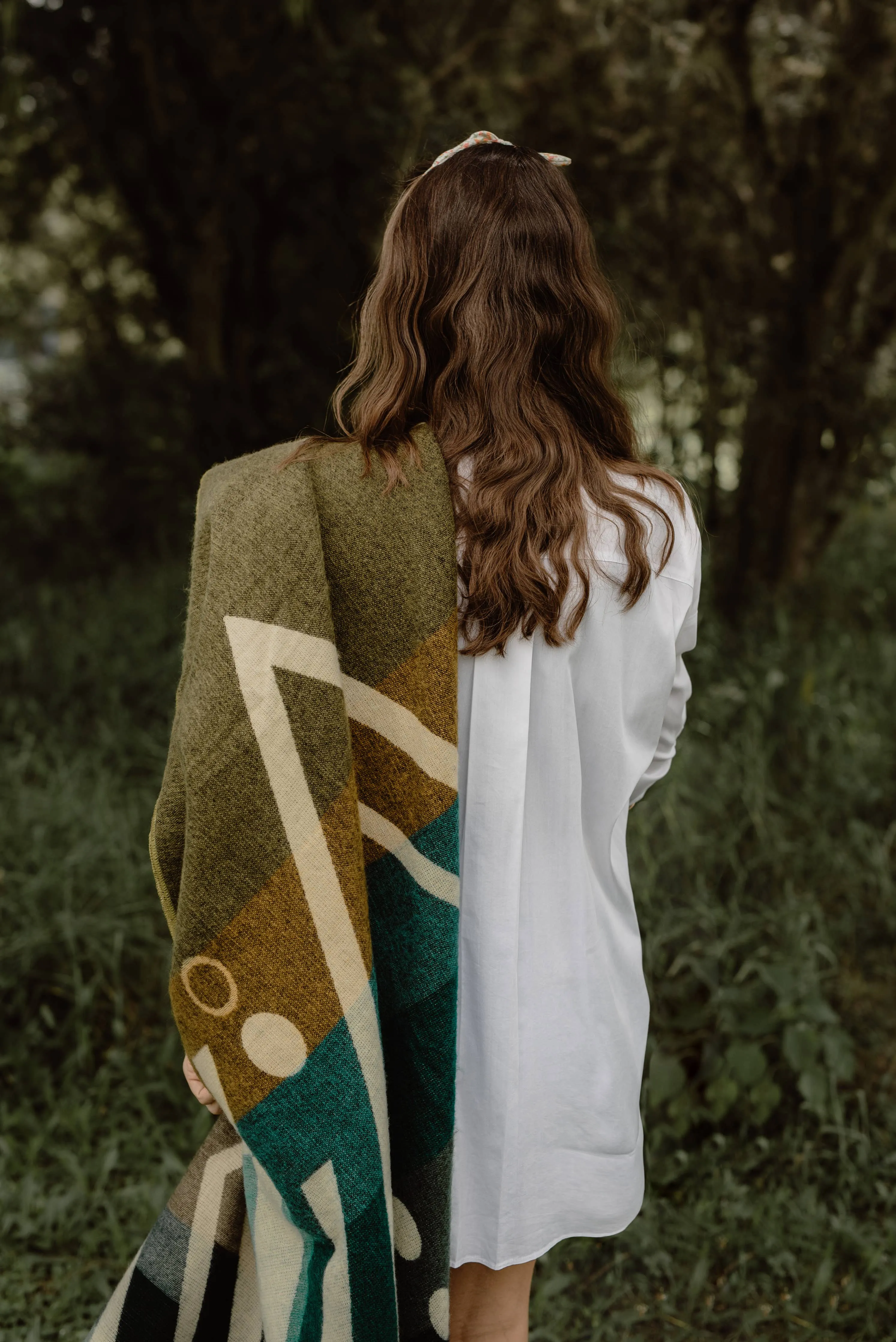 Alpaca Native Blanket - Imbabura Green - 190cm x 225cm