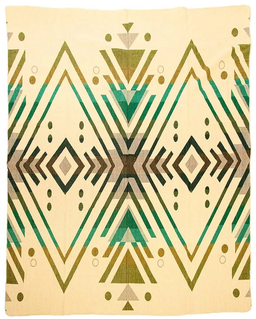 Alpaca Native Blanket - Imbabura Green - 190cm x 225cm