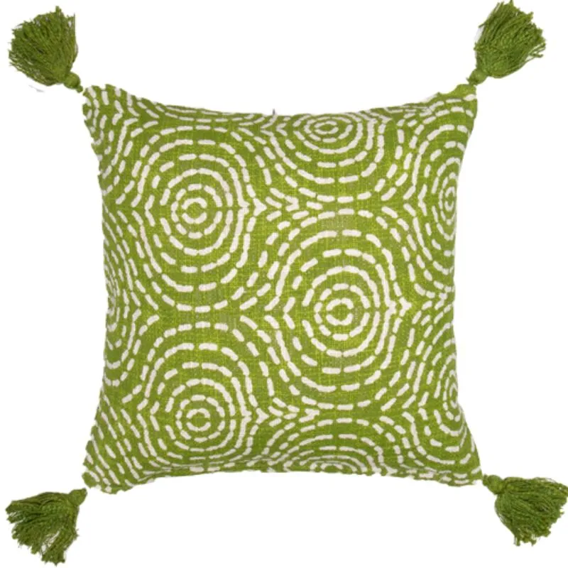 Apple Printed Cotton Slub Cushion Prefilled - 45cm x 45cm x 10cm