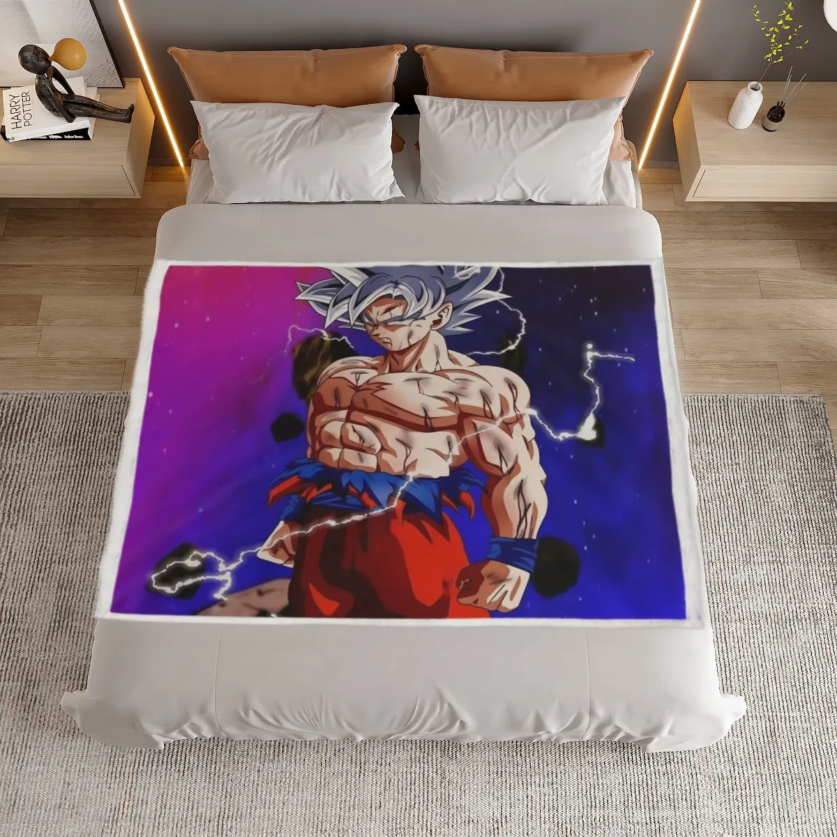 Awesome Ultra Instinct Silver Hair Goku DBZ Kids Household Warm Blanket