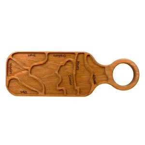 Bad Boy Boards Nibble Donatello Charcuterie Board Hickory Wood NIBBLE-DONATELLO