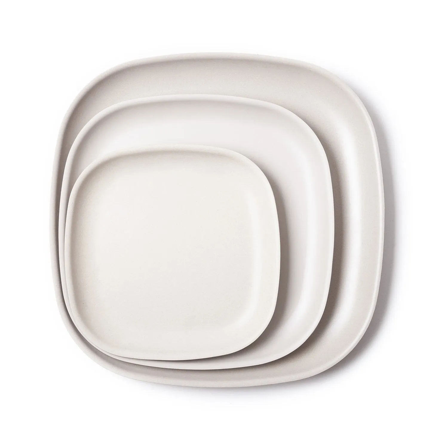 Bamboo Dinner Plate - 4 Piece Set - Stone