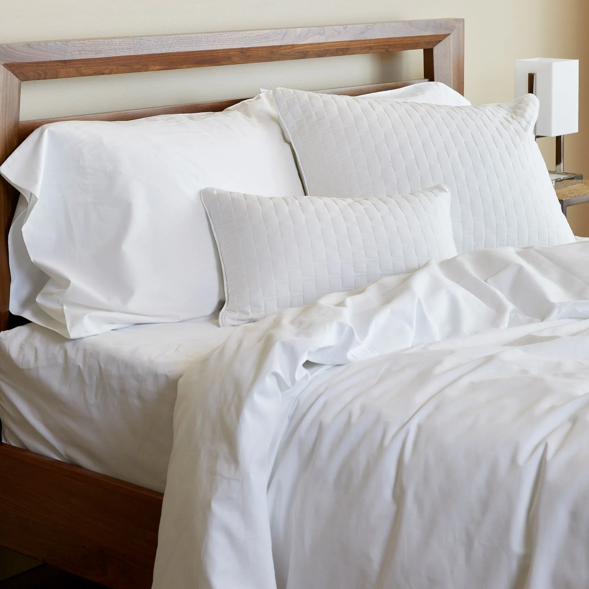 BedVoyage Melange viscose from Bamboo Cotton Duvet Cover - Snow