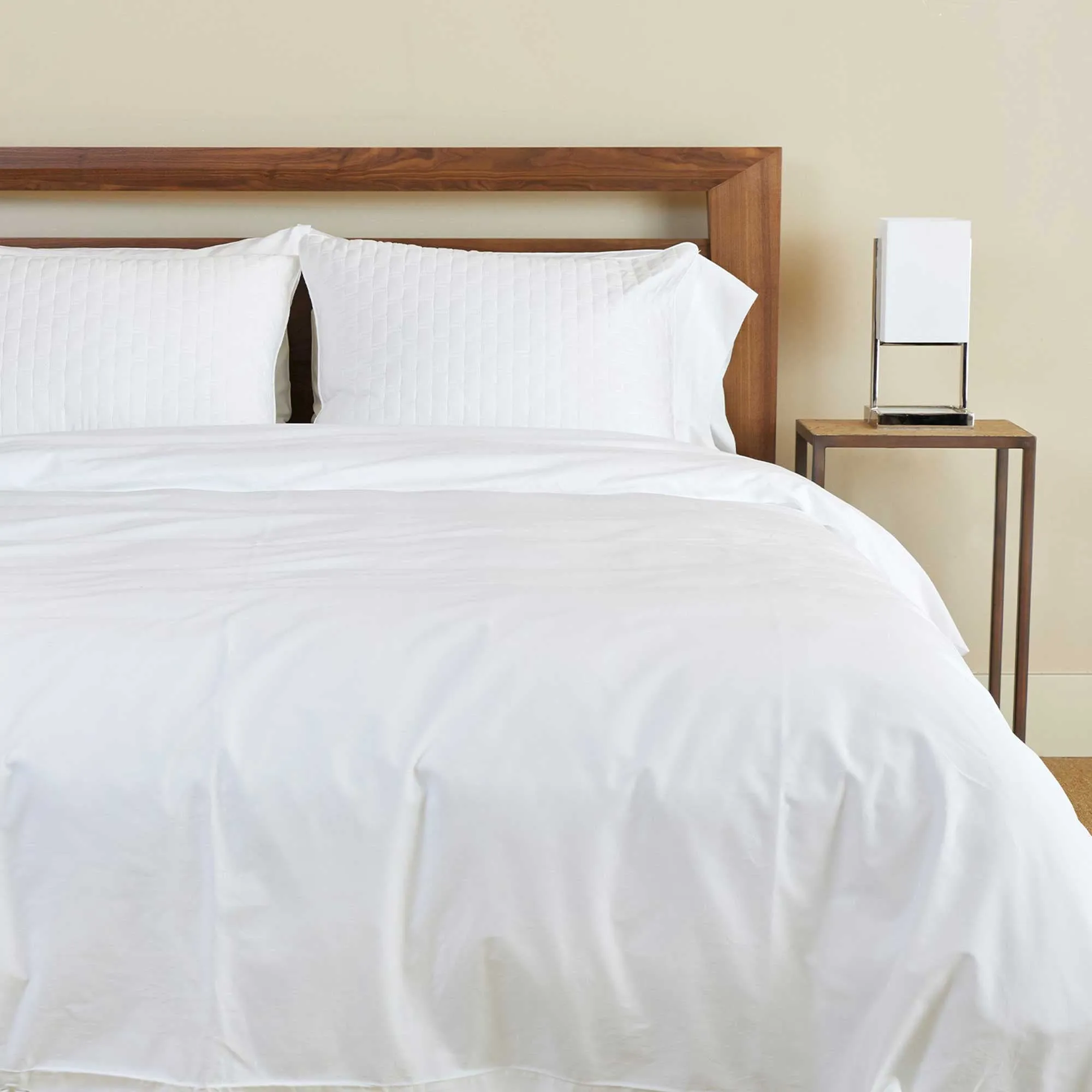 BedVoyage Melange viscose from Bamboo Cotton Duvet Cover - Snow