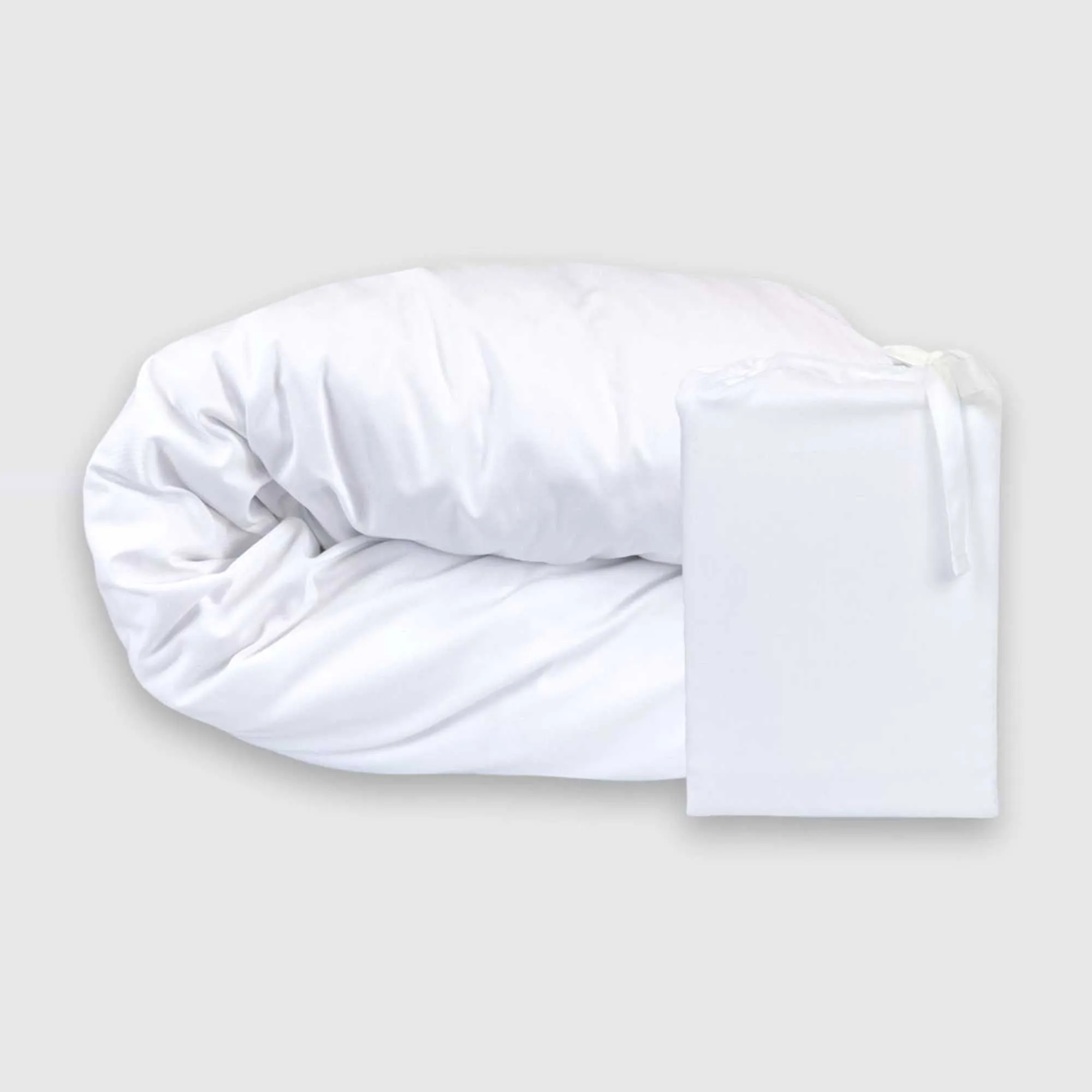 BedVoyage Melange viscose from Bamboo Cotton Duvet Cover - Snow