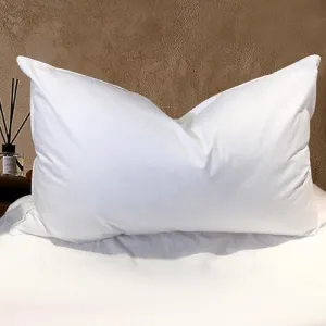 BHZ Goose Down Feather Pillow Standard Size, Luxury Hotel Alternative Collection Bed Pillow for Sleeping Firm Soft Support for Side & Back Sleepers, White, 20x26 Inch, 1 Pack