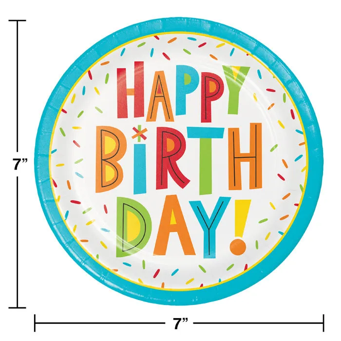 Birthday Fun Dessert Plate (8/Pkg)