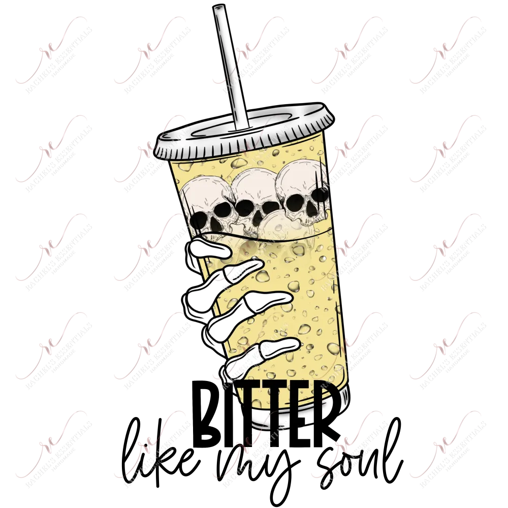 Bitter like my soul - clear cast decal