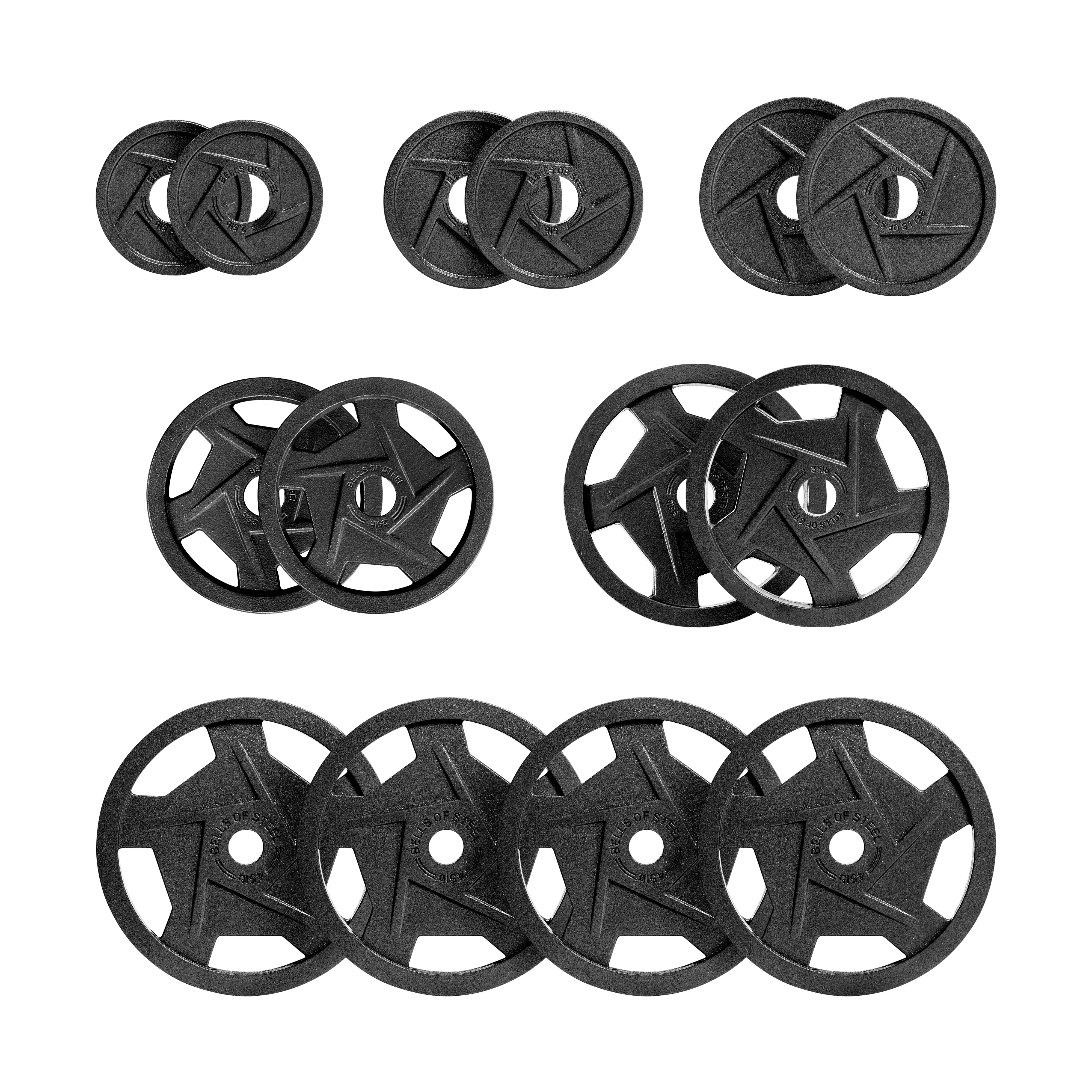 Black Mighty Grip Olympic Weight Plates