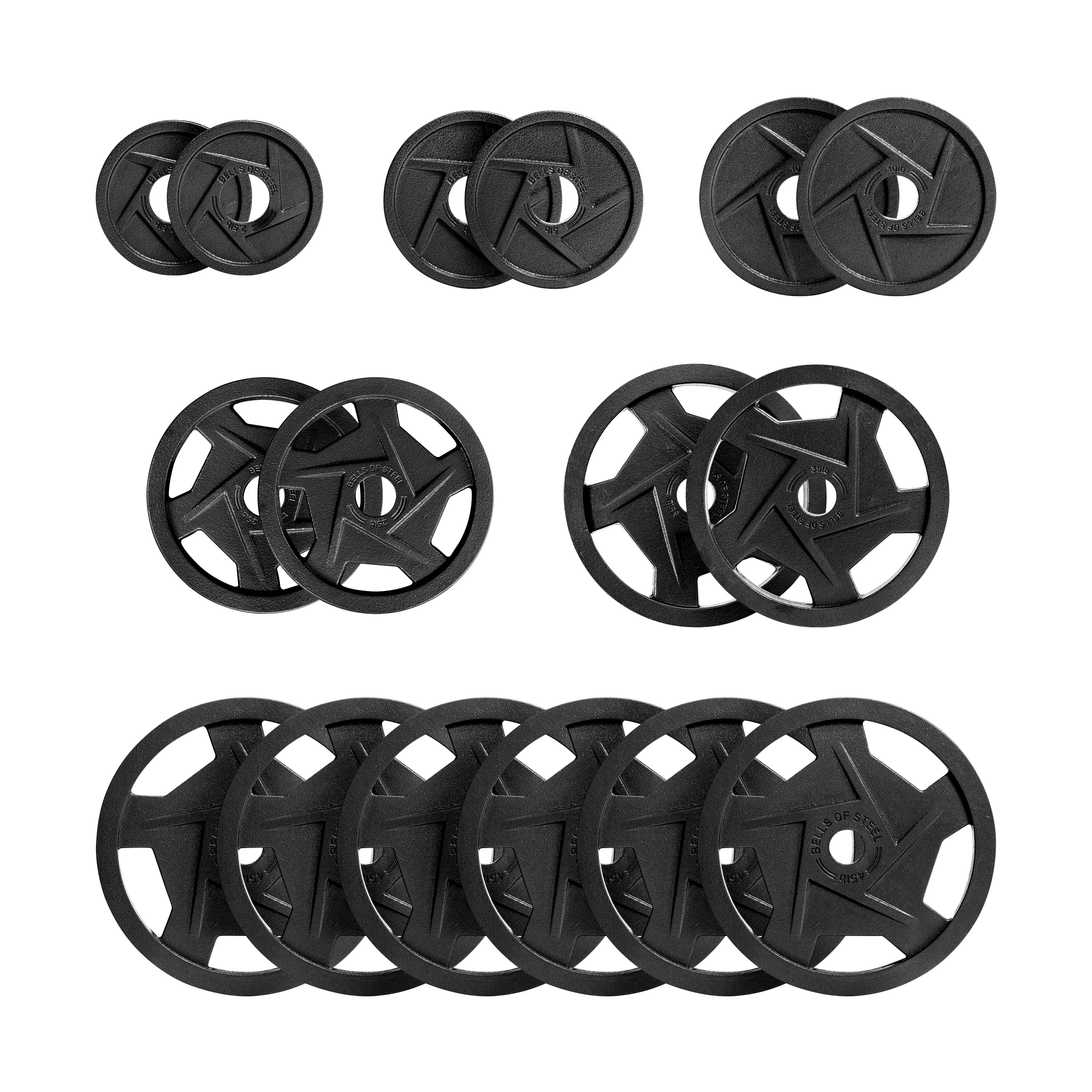 Black Mighty Grip Olympic Weight Plates