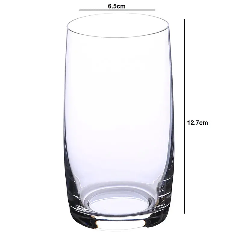 Bohemia Drinking Tumbler Clear Lead Free Crystal Beverageware | Set of 6 | 3 x 5 inches | 380ml