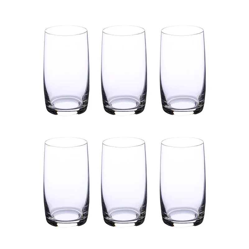 Bohemia Drinking Tumbler Clear Lead Free Crystal Beverageware | Set of 6 | 3 x 5 inches | 380ml