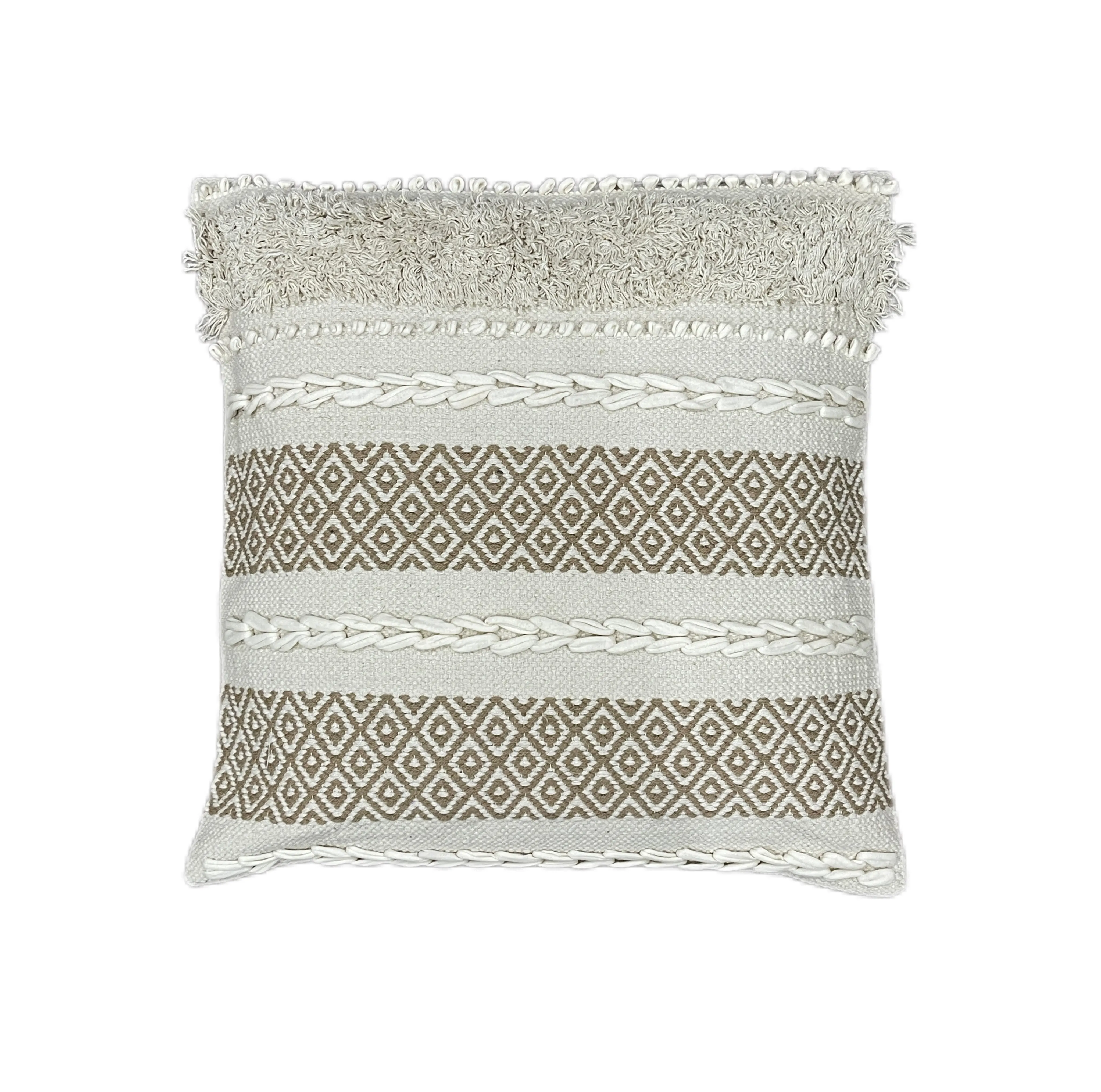 Boho Cotton Tufted Euro Size Cushion Covers