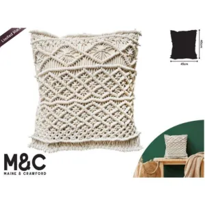 Boho Macrame Cushion - 45cm x 45cm
