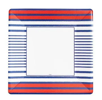 Breton Square Paper Dinner Plate