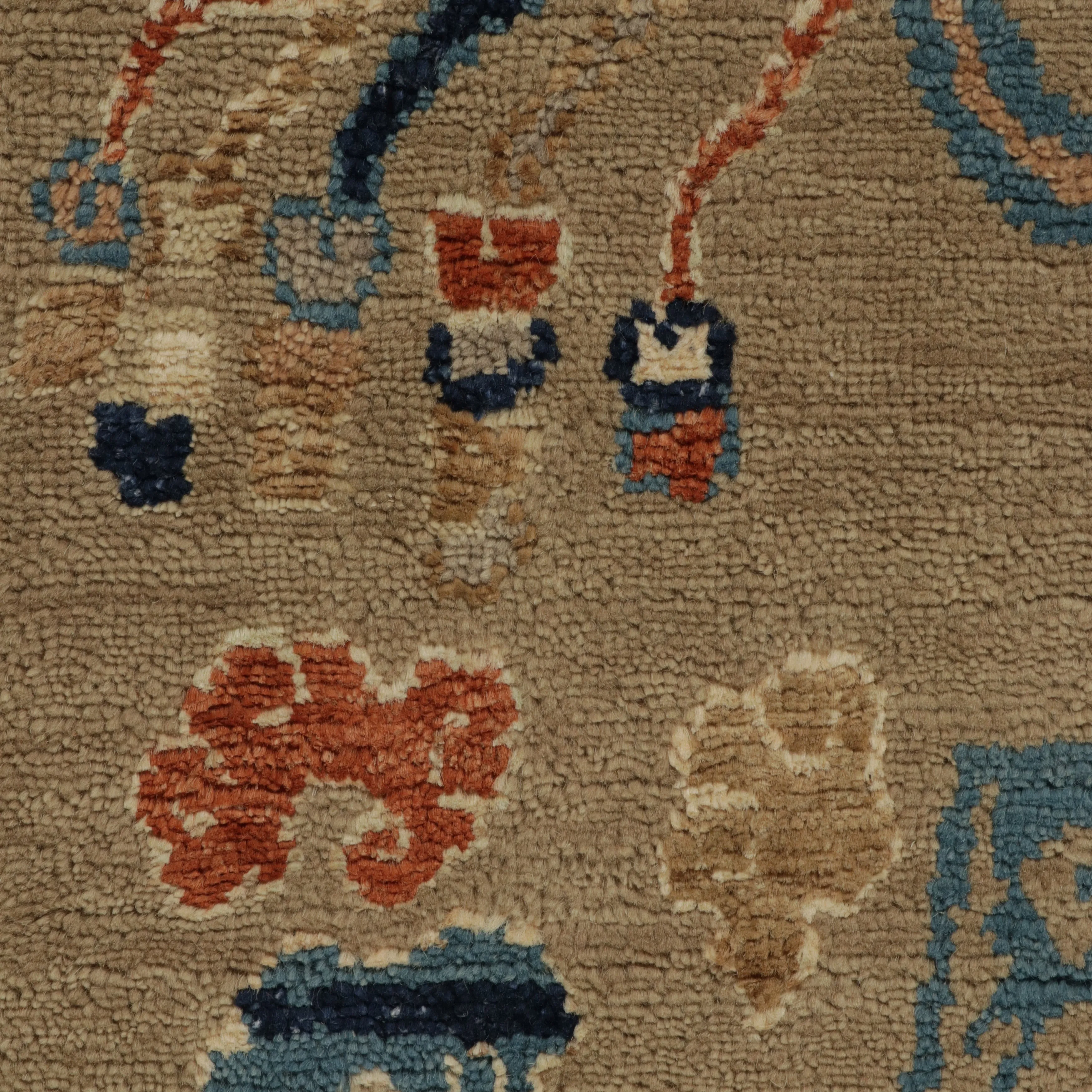 Brown Traditional Wool Rug - 3' x 6'