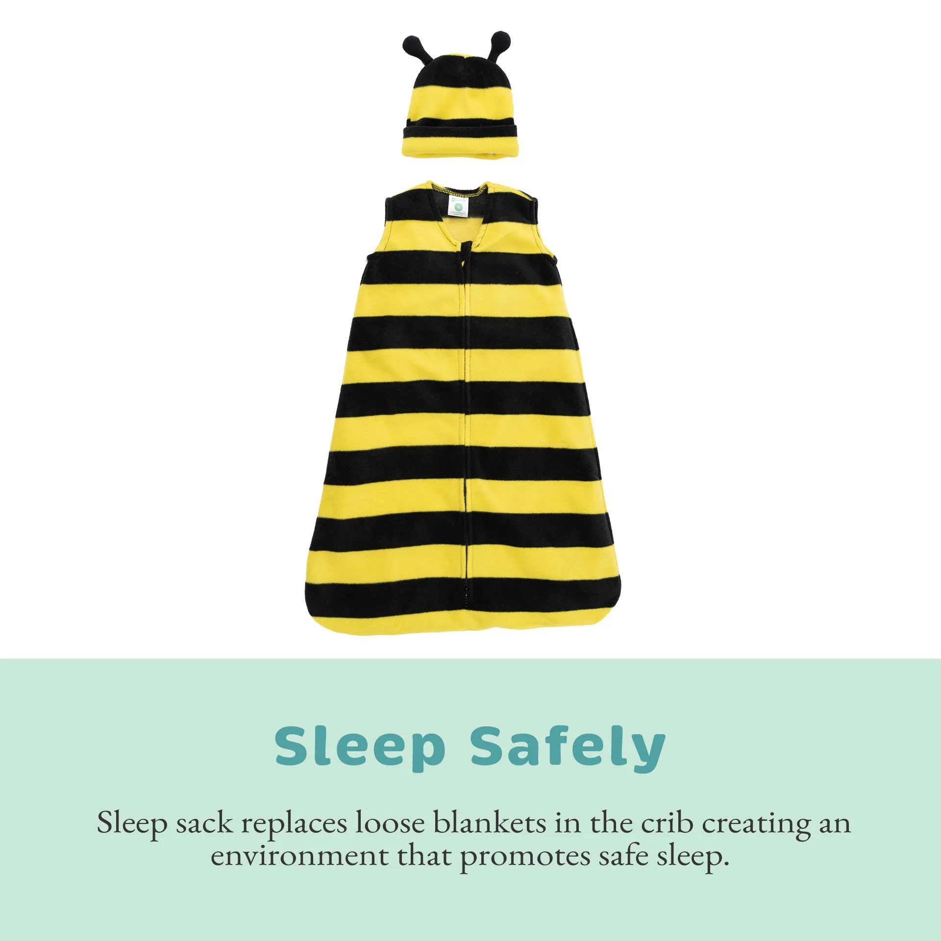 Bumble Bee Fleece Wearable Blanket