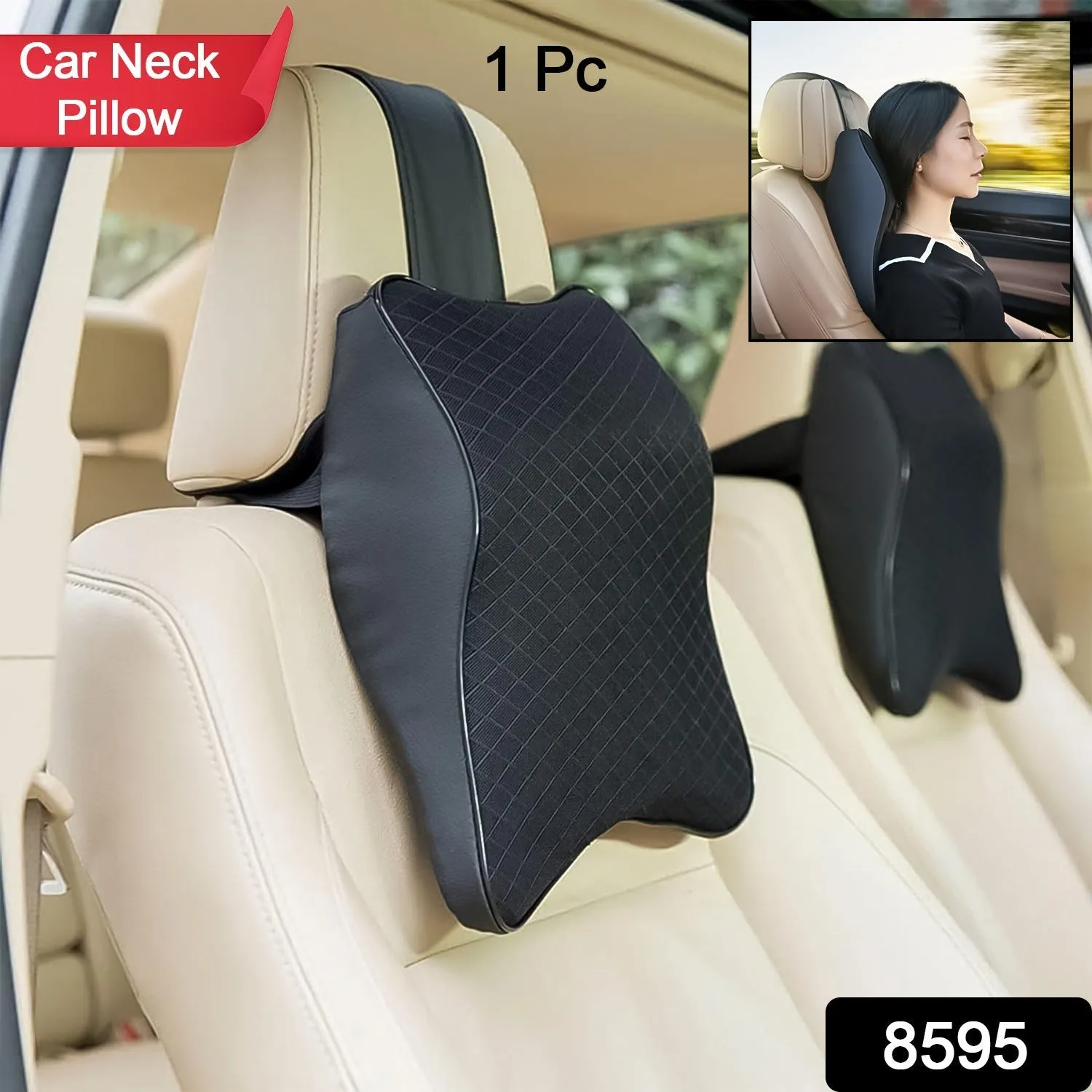 Car Neck Pillow Car Neck Headrest Pillow Memory Foam Car Accessories Cushion Car Seat Head Support Neck Protector Car Seat Neck Pillow,for Driving (1 Pc)
