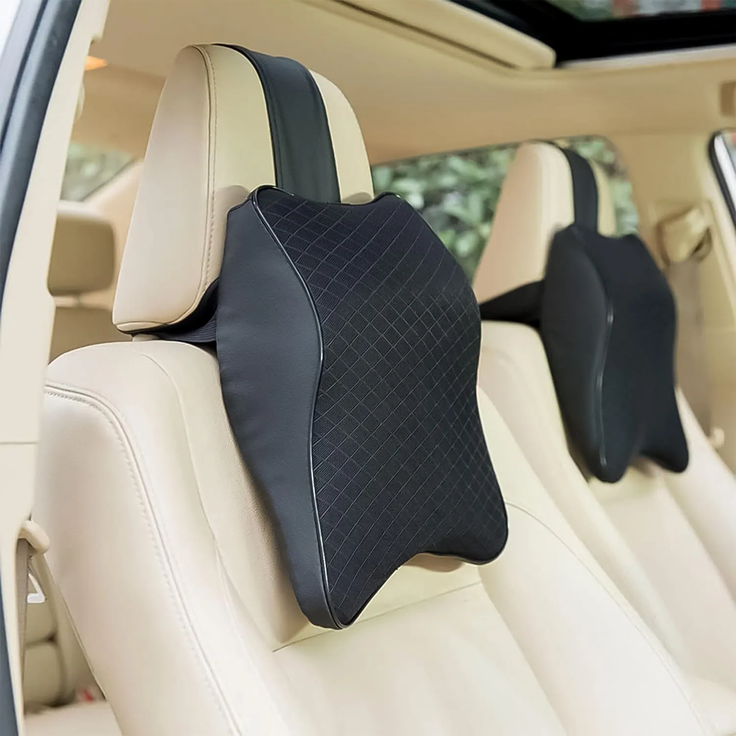 Car Neck Pillow Car Neck Headrest Pillow Memory Foam Car Accessories Cushion Car Seat Head Support Neck Protector Car Seat Neck Pillow,for Driving (1 Pc)