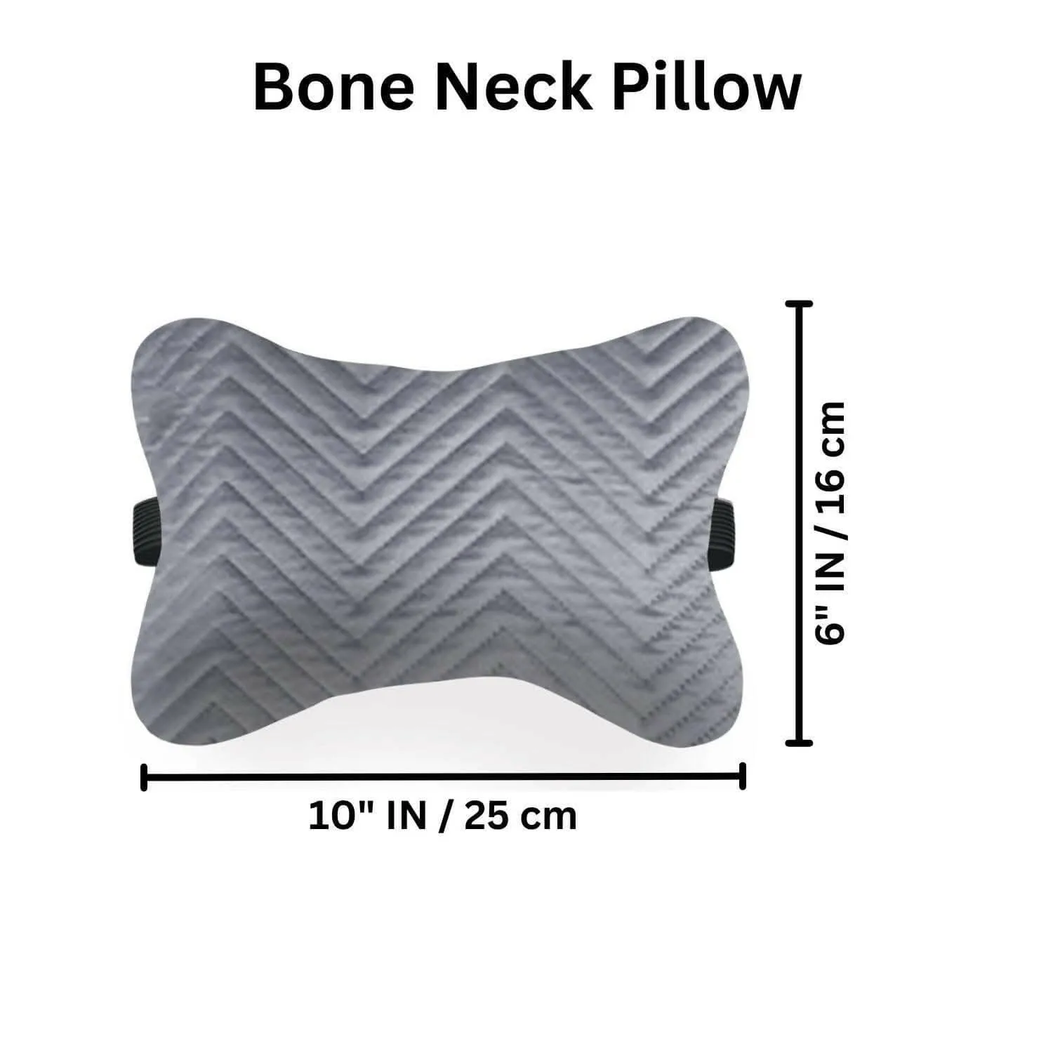 Car Seat Neck Rest Pillow, Cushion For All Cars, Premium Designer Quilted Velvet Lumbar (set of 2)