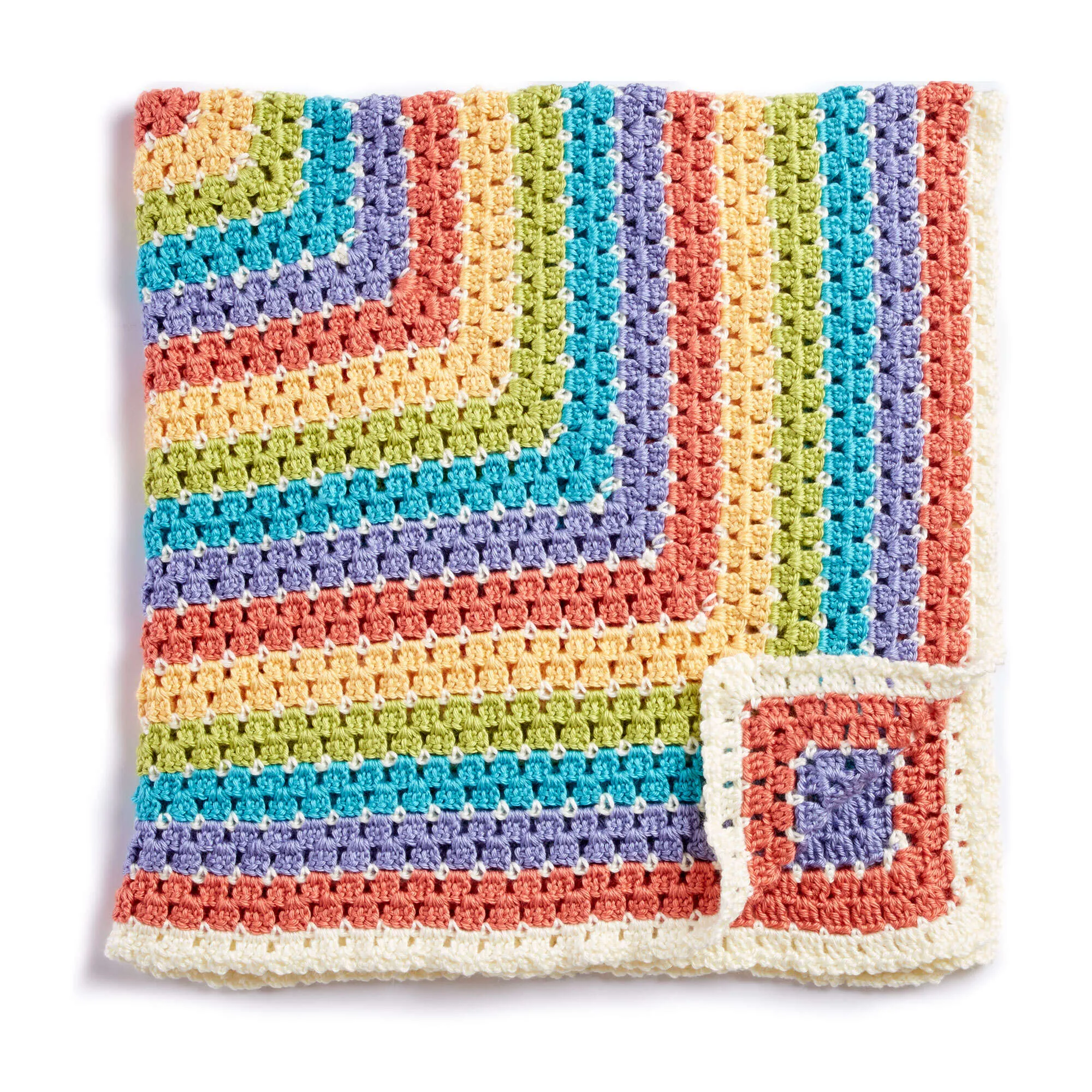 Caron Crochet Baby Blanket Squared