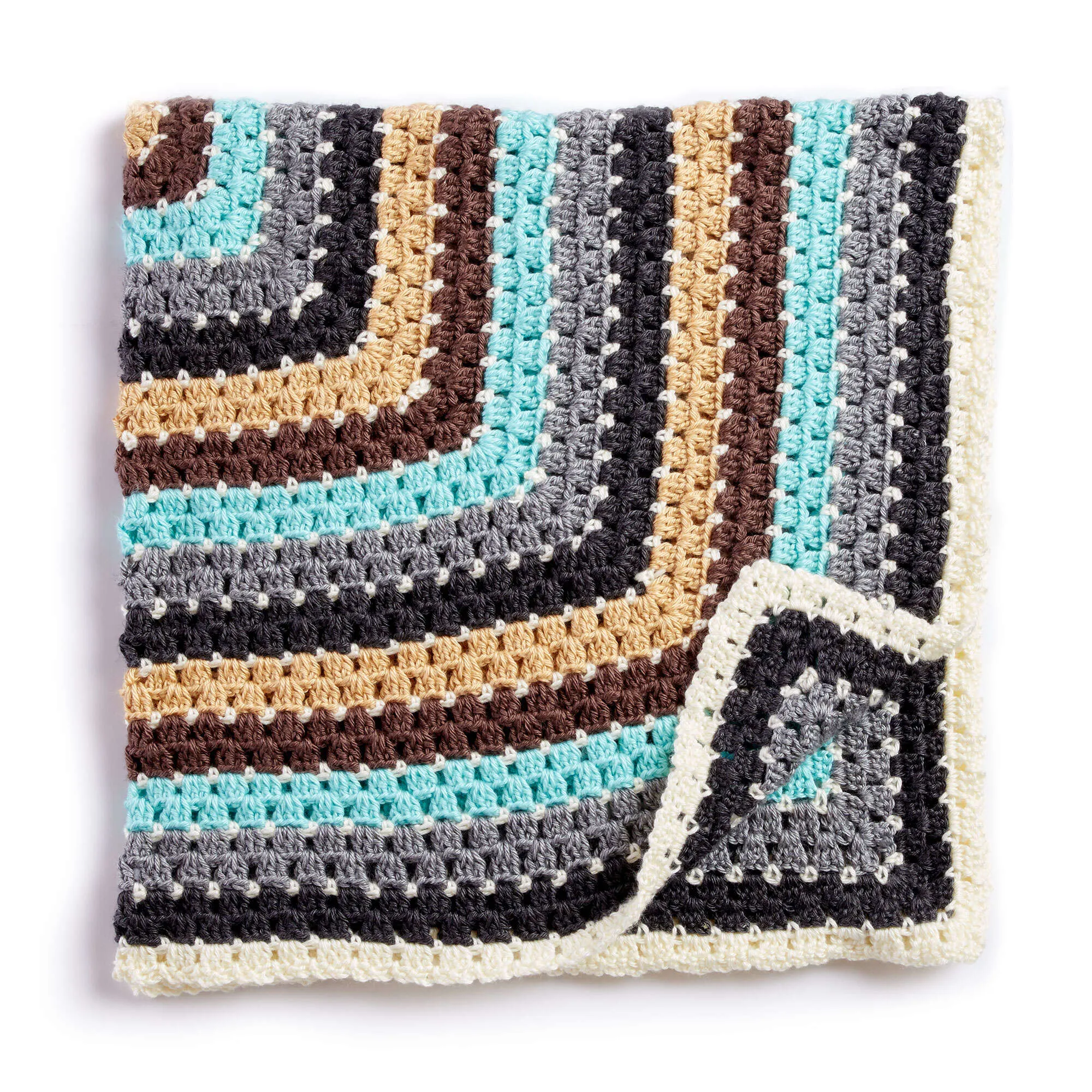 Caron Crochet Baby Blanket Squared