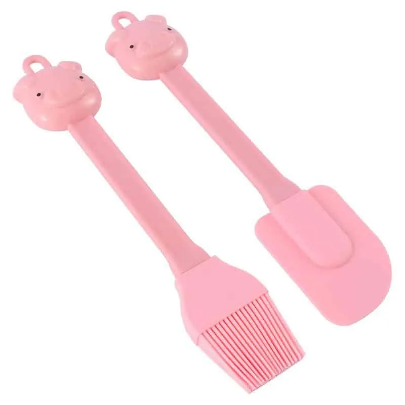 Cartoon Pig Shaped Baking Oil Brush / Scraper