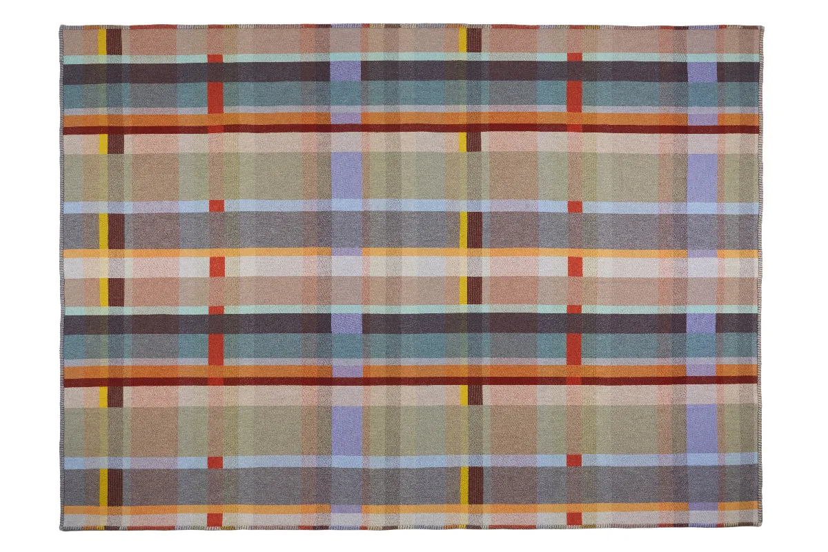 Cecil Orange 100% Merino Wool Block Throws