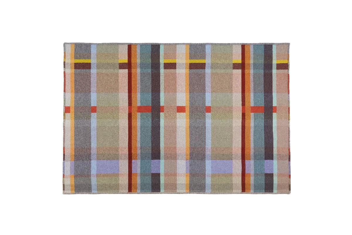 Cecil Orange 100% Merino Wool Block Throws