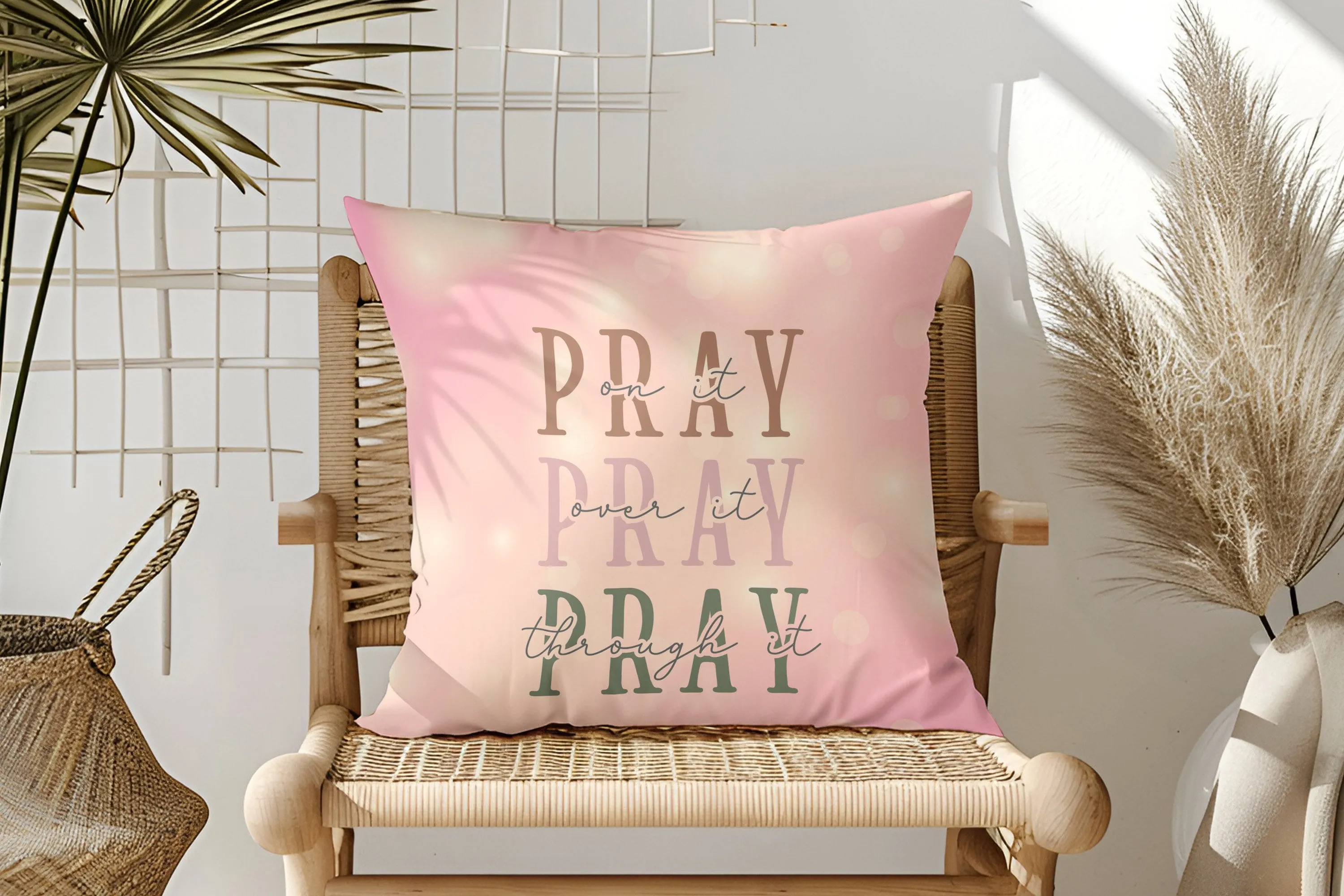 Christian Pray Decorative Pillow - Faith Inspired