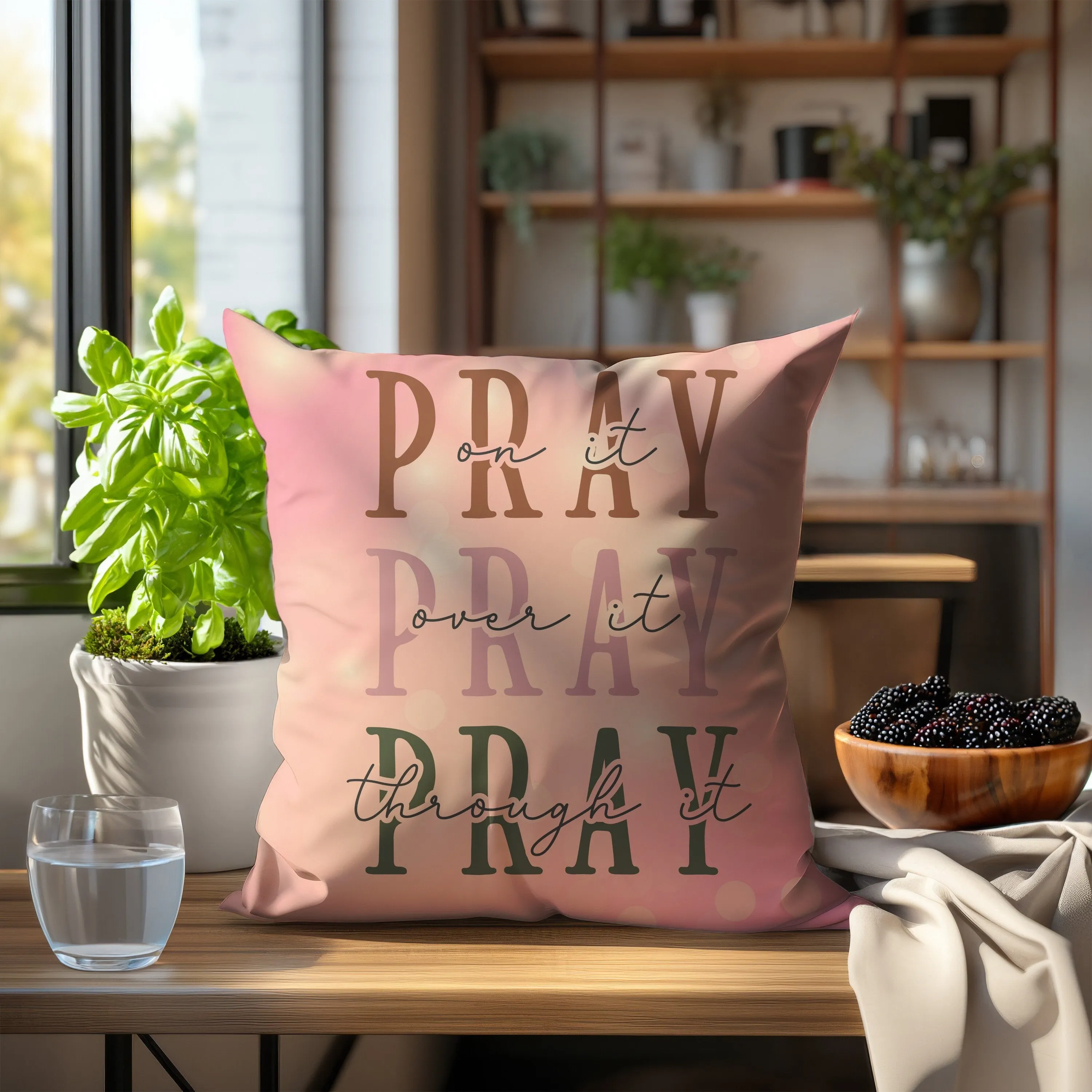 Christian Pray Decorative Pillow - Faith Inspired