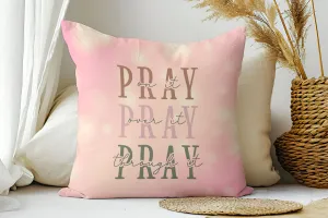 Christian Pray Decorative Pillow - Faith Inspired