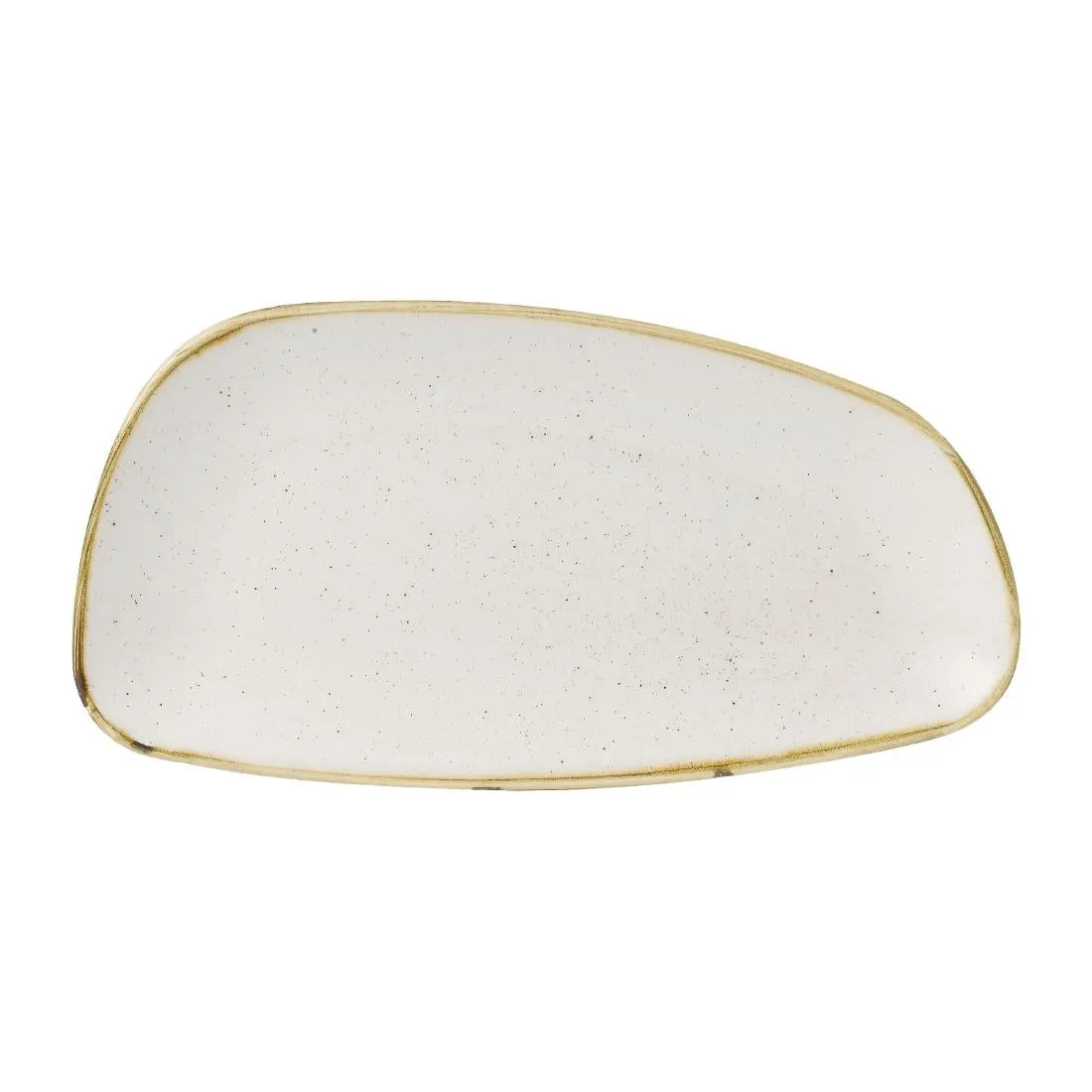 Churchill Stonecast Oval Plates Barley White 300x146mm (Pack of 12) - FD841